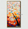 Hand painted Knife Flower Oil Paintings 3D Golden Tree Oil Paintings On Canvas BENNYS 