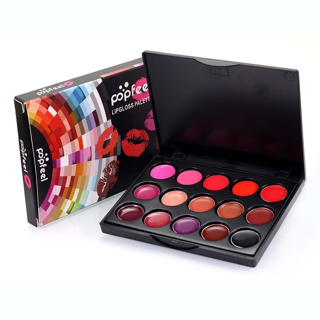 Hot Sale 15 Colors/Set Women Moisturizing Long Lasting Lip Gloss Palette BENNYS 