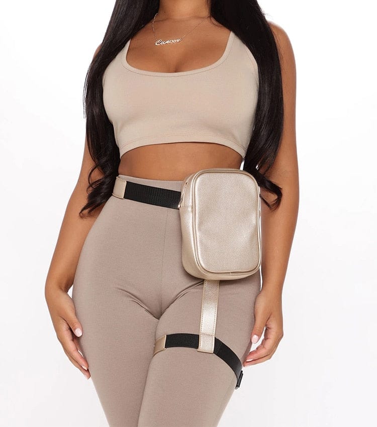Hot Trendy Stylish Women Waist Leg Belt Leather Cool Girl Bag BENNYS 