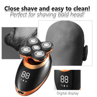 IPX7 Waterproof Electric Shaving Razor for Men LCD Display Grooming Kit BENNYS 