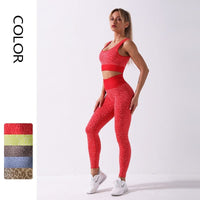 Leopard Printed Yoga Sets Women Seamless Workout Set BENNYS 