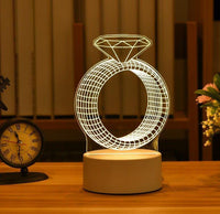Love 3D Lamp Acrylic LED Night Light Valentines Day Decor BENNYS 