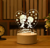 Love 3D Lamp Acrylic LED Night Light Valentines Day Decor BENNYS 