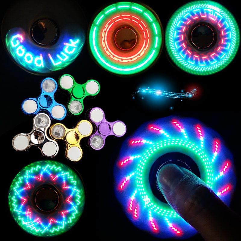 Luminous LED Light Fidget Spinner Hand Top Spinners Glow in Dark Light BENNYS 