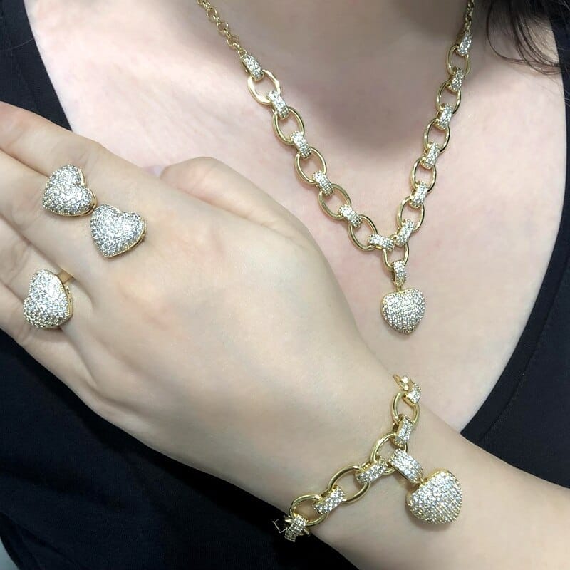 Luxury Sparkling Cubic Zirconia Jewelry Sets BENNYS 