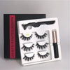 Makeup 3 pairs of magnetic eyelashes + liquid eyeliner + tweezers, BENNYS 