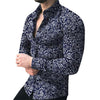 Men brand Long Sleeve Shirt Floral Casual Shirts BENNYS 
