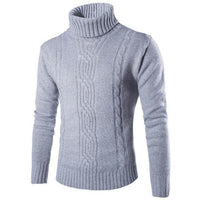 Men's Sweater Pullover Slim Warm Solid Turtleneck Clothing BENNYS 