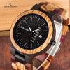 Men's Wooden Date and Week Display Watches BENNYS 