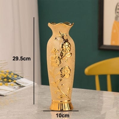 Modern Style golden Ceramic Tabletop Flower vase BENNYS 
