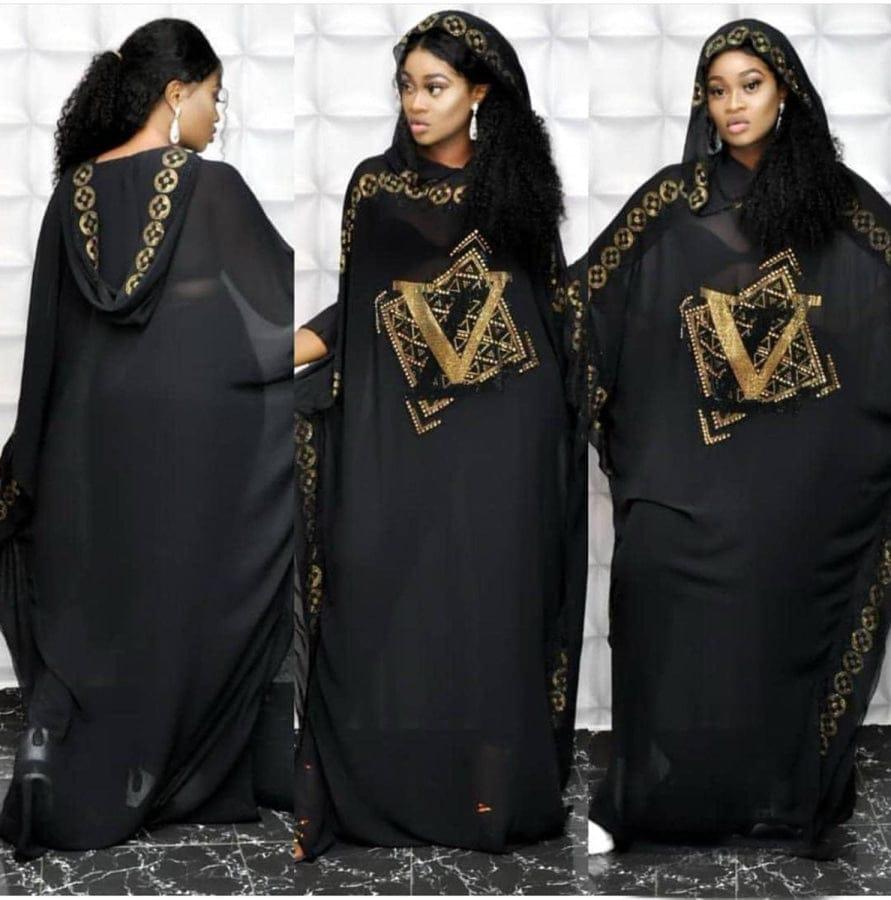 Muslim Long Bat Sleeve Hooded Collar  Dress BENNYS 