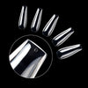 NEW 100pcs Full Cover Clear Stiletto Coffin False Nail Press on Nails BENNYS 