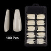 NEW 100pcs Full Cover Clear Stiletto Coffin False Nail Press on Nails BENNYS 