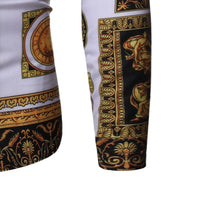 New Fashion Men's Baroque Floral Royal Shirts Luxury Brand Print Shirts BENNYS 