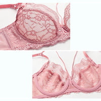 New Plus Size Lace Bra Set Push Up Bras and Panty Set Underwire Lingerie BENNYS 