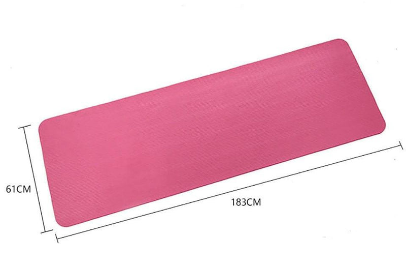 Quality 10mm NBR Yoga Mat with Free Carry Rope 183*61cm Non-slip Fitness BENNYS 