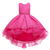 Sleeveless Princess Trailing Girl in Pink Dress Christmas Party Kids Costume BENNYS 