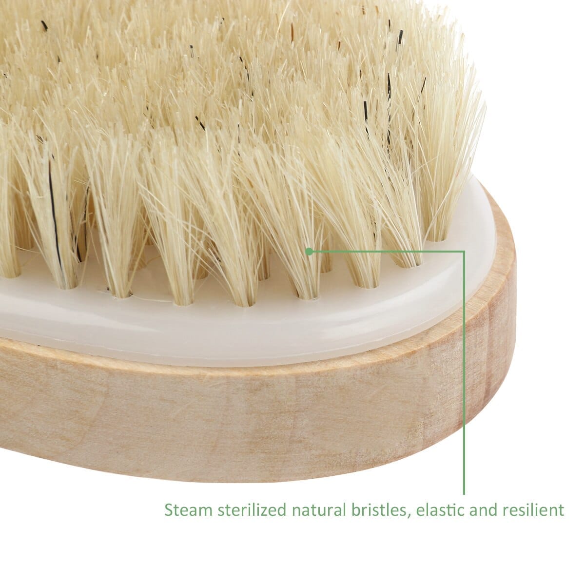 Soft Natural Bristle Wooden Bath Shower Bristle Brush SPA Body Brushes BENNYS 