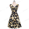 Summer Women Retro Floral Print Sleeveless Dresses BENNYS 