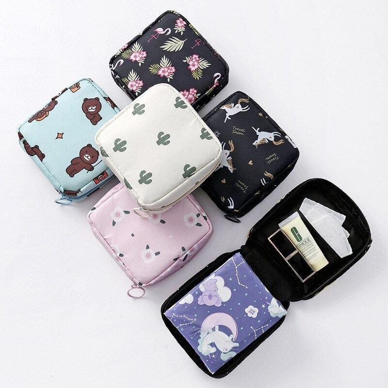 Tampon Storage Bags for Toiletries Lipstick Menstrual Sanitary Napkins Pads BENNYS 