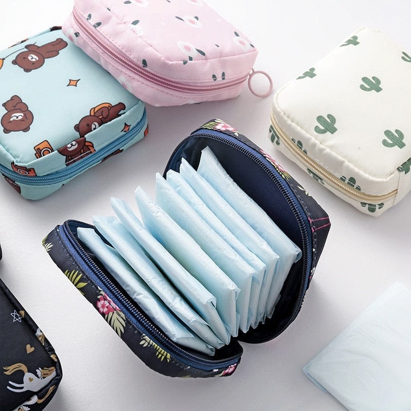 Tampon Storage Bags for Toiletries Lipstick Menstrual Sanitary Napkins Pads BENNYS 