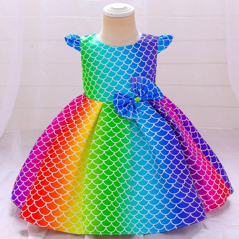 Toddler Baby Girls Summer Dress Clothes Colorful Mermaid Costume Dress BENNYS 