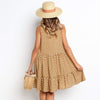Women Summer Dress Fashion Polka Dot Sleeveless Beach Mini Dress BENNYS 