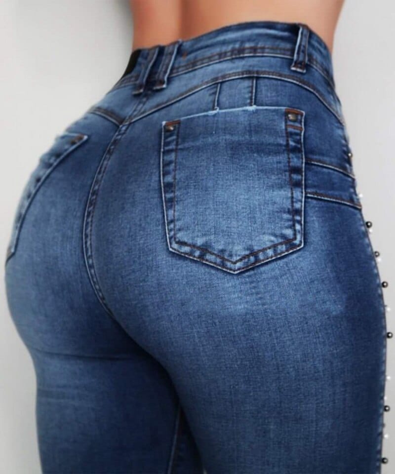 Women high waist jeans Slim Skinny Elastic Denim jeans pants mom Jeans BENNYS 