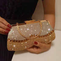 Women's Banquet Handbags 2021 New Diamond-Studded Tassel Evening Bags BENNYS 