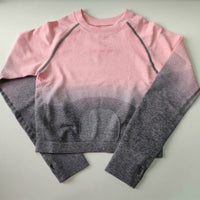Women's Ombre Cropped Seamless Long Sleeve Top Crop BENNYS 