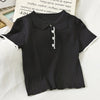 Women's Polo T-shirts Knitted Short Sleeve Casual Summer Crop Tops BENNYS 